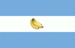 argentina bandera con bananas