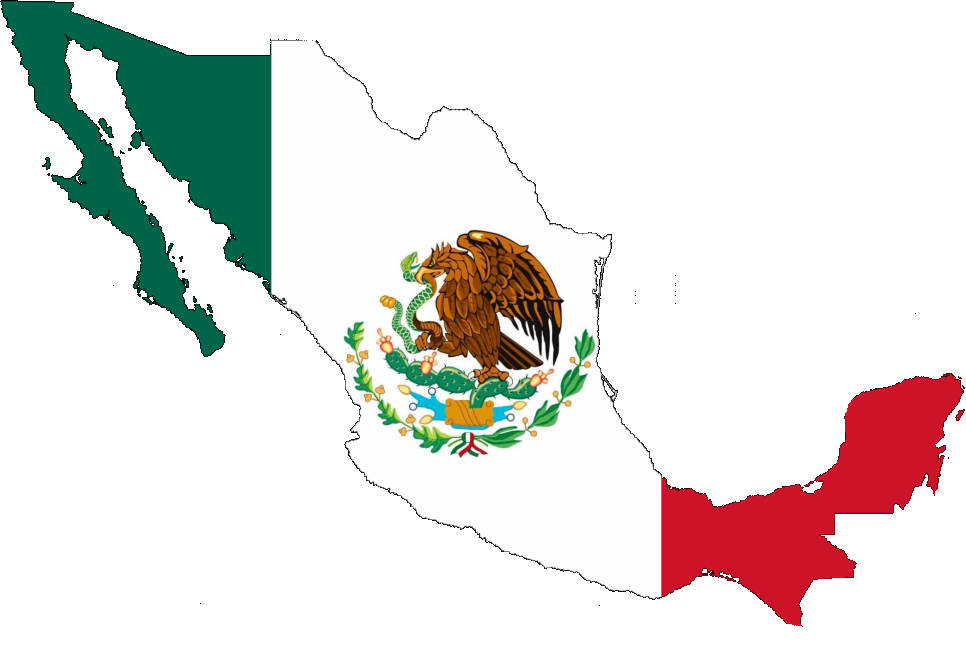 mexico bandera mapa