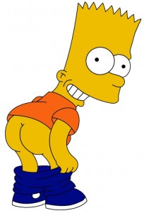 Bart mostrando el trasero