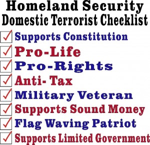 domestic terrorist checklist