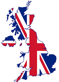 UK bandera mapa
