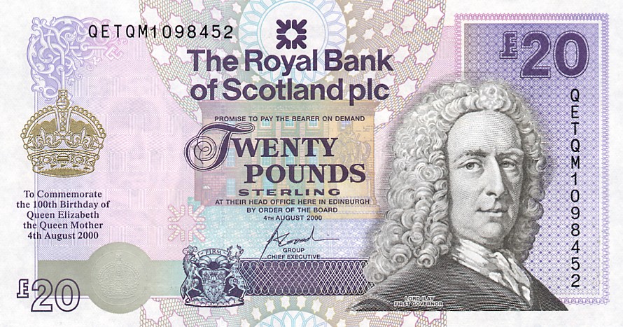 billete de 20 libras esterlinas scotland new 20 pounds