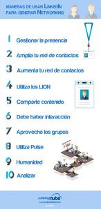 linkedin cómo generar networking infografía