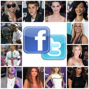 twitter, facebook y celebridades