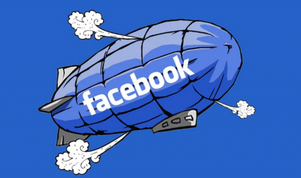 facebook en baja