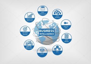 inteligencia de negocios business intelligence concept illustration