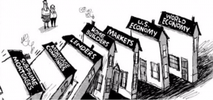crisis subprime cartoon domino