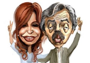 CFK y AF caricatura